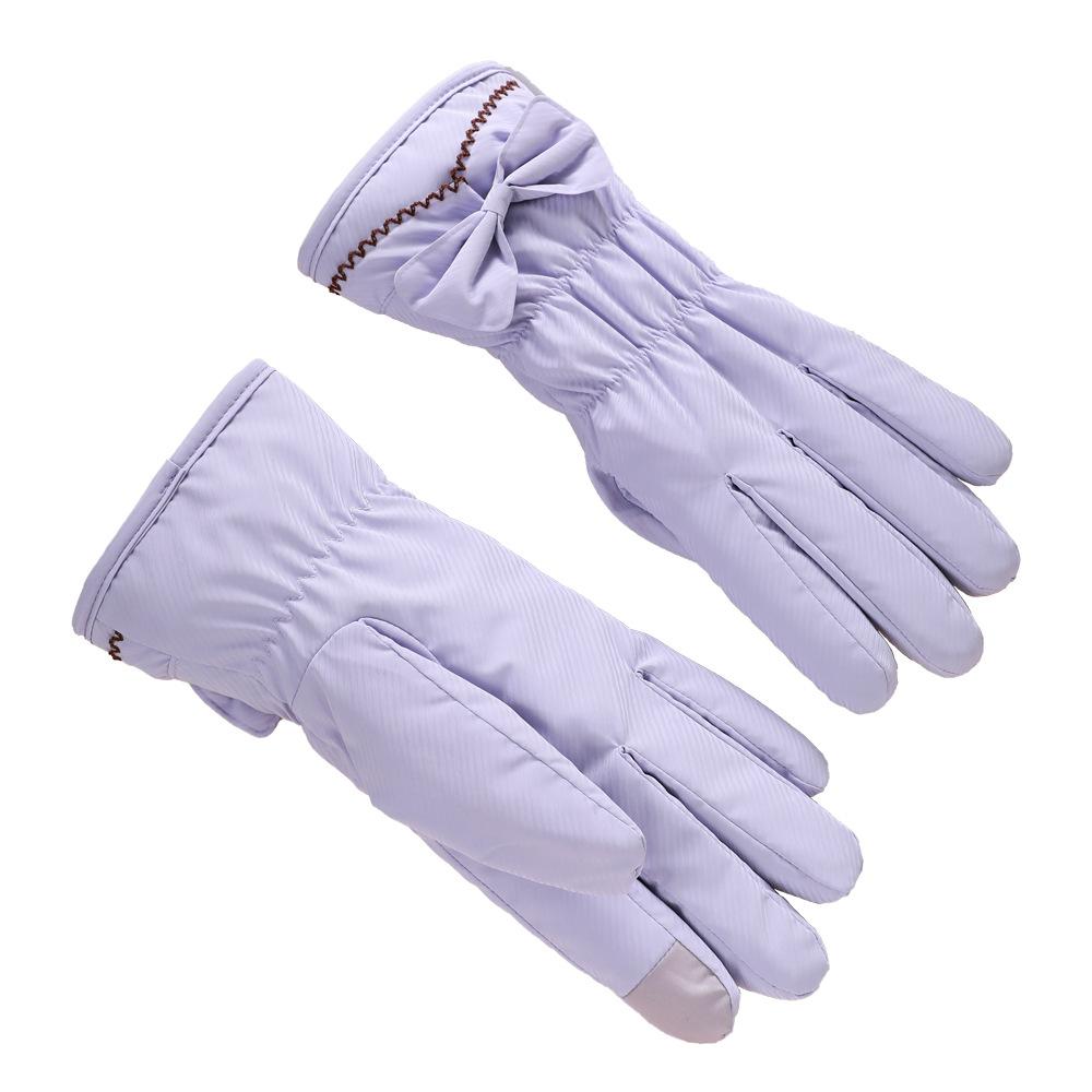 Warm Gloves for Women Outdoor Riding and Driving Touch Screen Skin Feeling Plus Velvet Thickened Windproof Cold Autumn and Winter Gloves