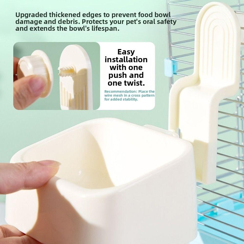 Non Tip Over Rabbit Food Bowl Bite Resistant Hamster Food Container  Indoor Pet Feeding