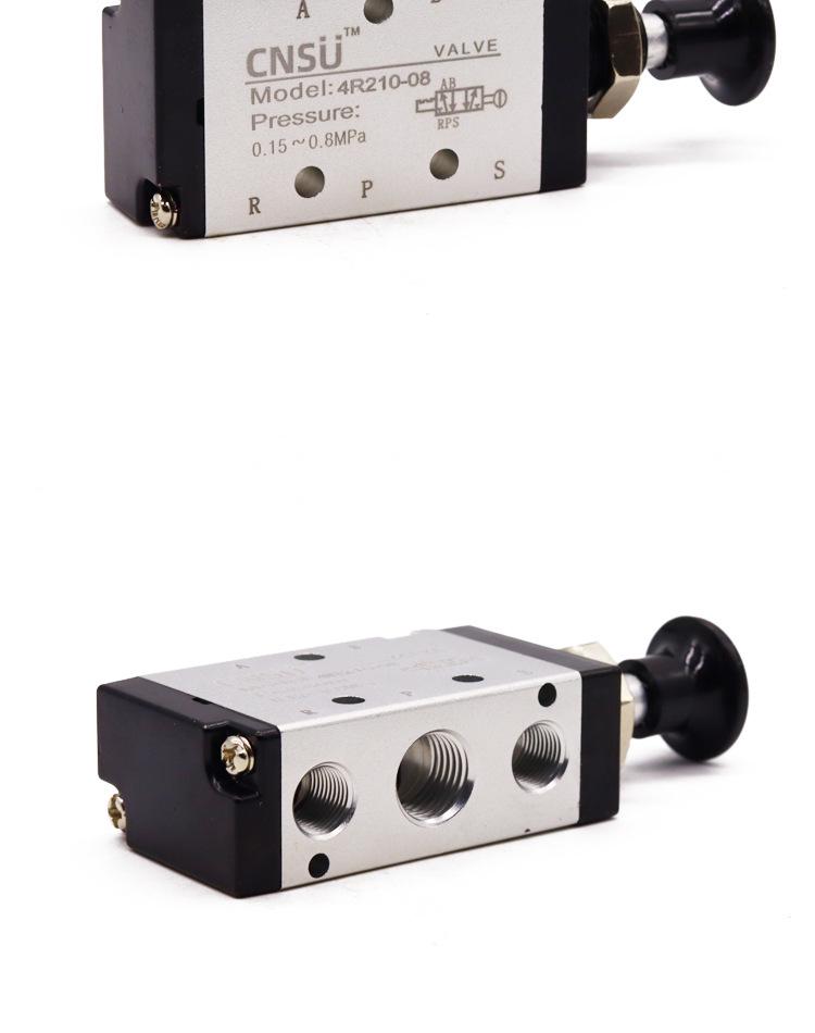 Pneumatic Manual Handwheel Air Valve, Two-Position Five-Way Directional Control, HR210-08, 4R310-10