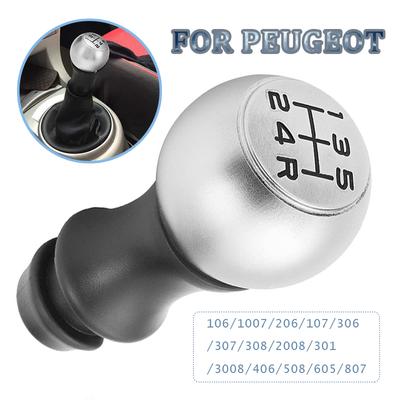 Levier de changement de vitesse de voiture à 5 vitesses, en alliage d'aluminium mat VTS, tête de changement de vitesse de sport pour Peugeot 106 1007 206 107 306 307 308