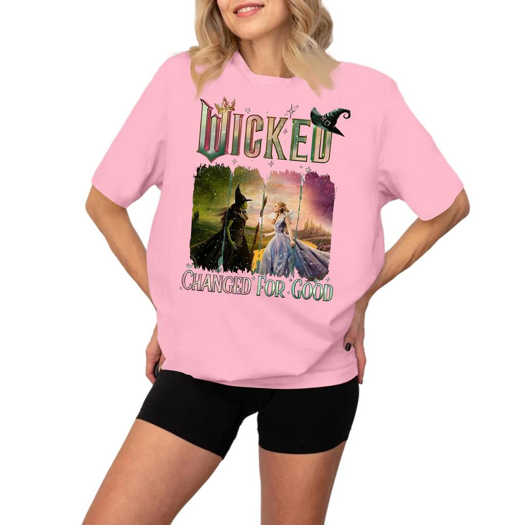 Damen Modisches Und Lässiges Langarm Bedrucktes Kurzarm-Oberteil