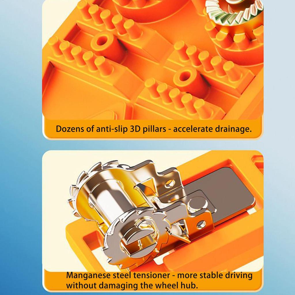 Snow Chains for Car Tires 5-Second Install Traction Straps Reusable Fit 165-265mm Wheel Anti-Slip Car Tire Chains for Safe Trip