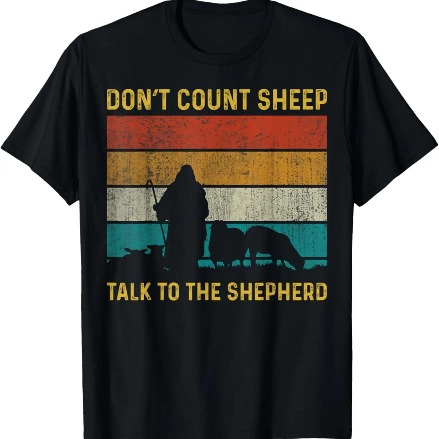 

Don t Count Sheep Talk To The Shepherd T-Shirt S чёрный