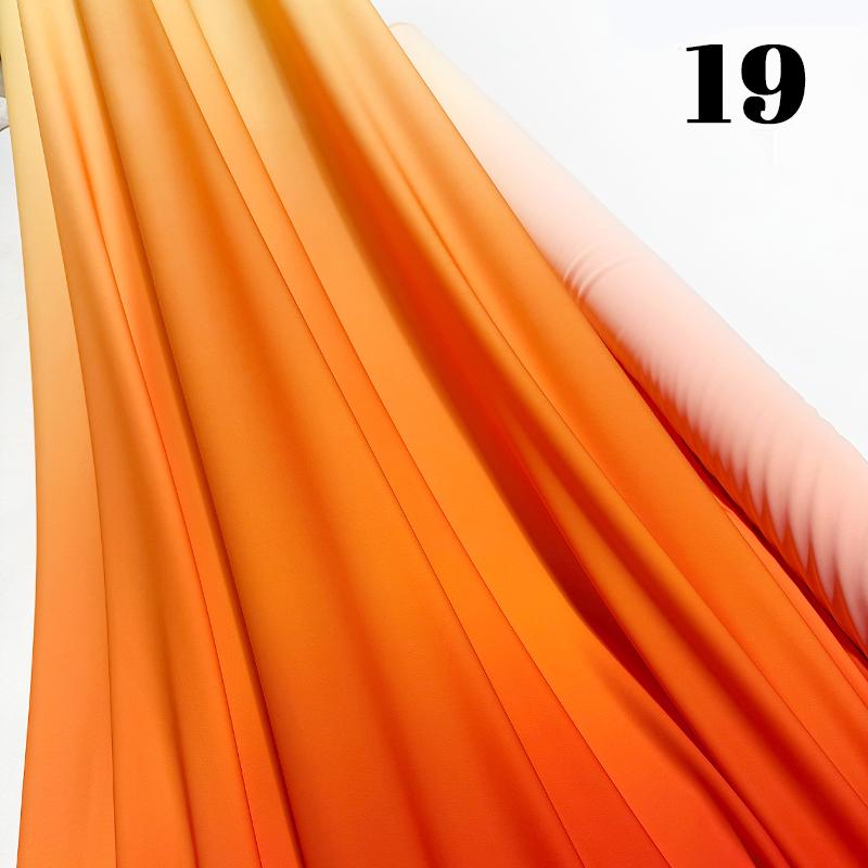 50cm Chiffon Gradient Fabric Hanfu Ancient Style Rainbow Gradient Fabric Stage Costume Design Skirt Dress DIY Sewing Material