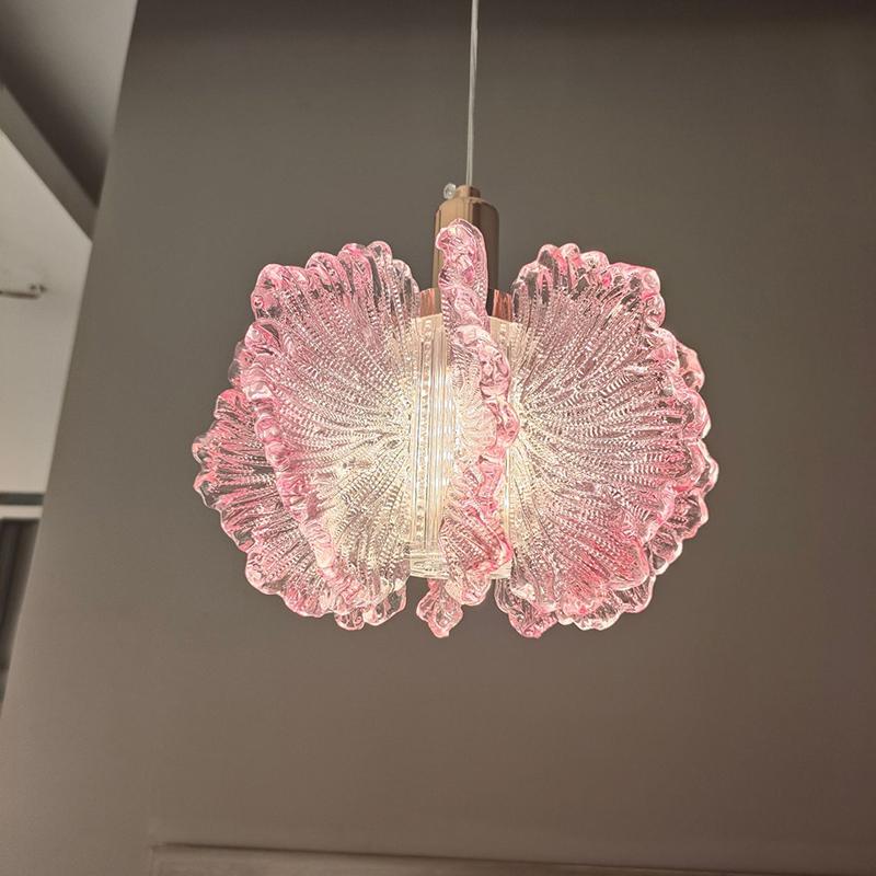 Xiaomi Nordic French Cream-style Long Line Chandelier Bedroom Bedside Lamp Dining Room Chandelier Acrylic Flower Warm Atmosphere Lamp