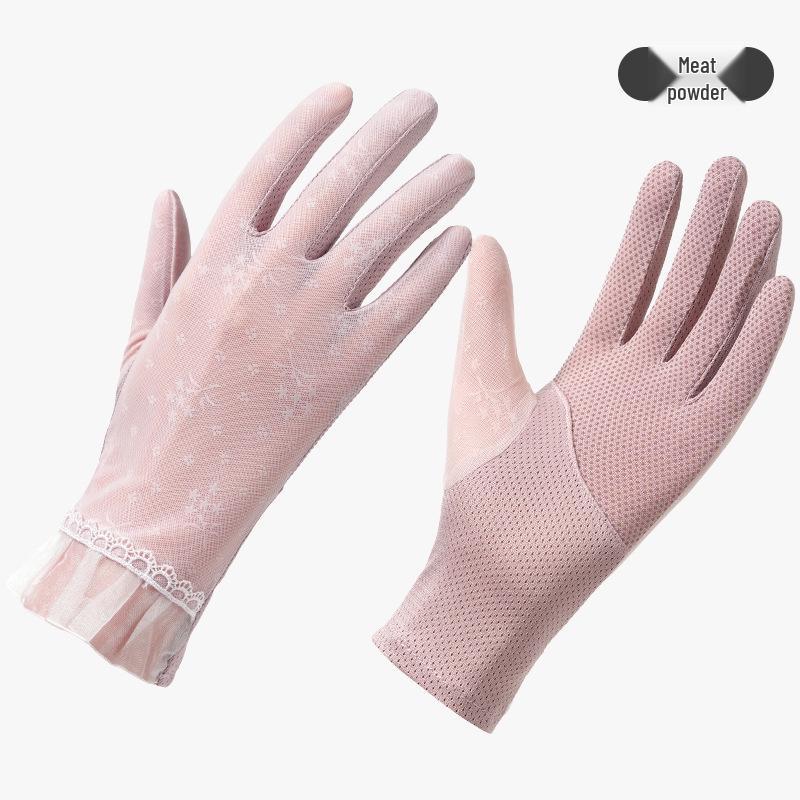 Sommer-Spitzen-Dünne UV-Schutz-Touchscreen-Handschuhe - Atmungsaktiv, Rutschfest, Sonnenschutz für Radfahren & Outdoor