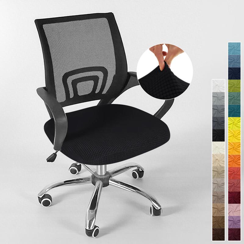 Cover For Computer Chair With Armrests Knitted Jacquard Cover For Swivel Office Chair Jacquard Seat Cover Computer Chairs