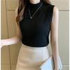 Summer New Bottoming Shirt Women's Summer Slim-fitting Thin Sweater Sleeveless Knitted Sweater with Vest Short Top