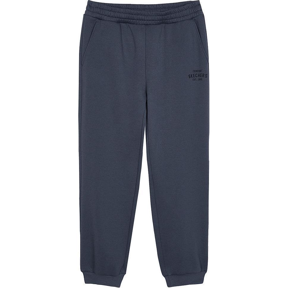 Skechers Solid Color Mid-Rise Stretch Knit Sports Pants Men bottoms Odyssey-Gray L424M092-026R L