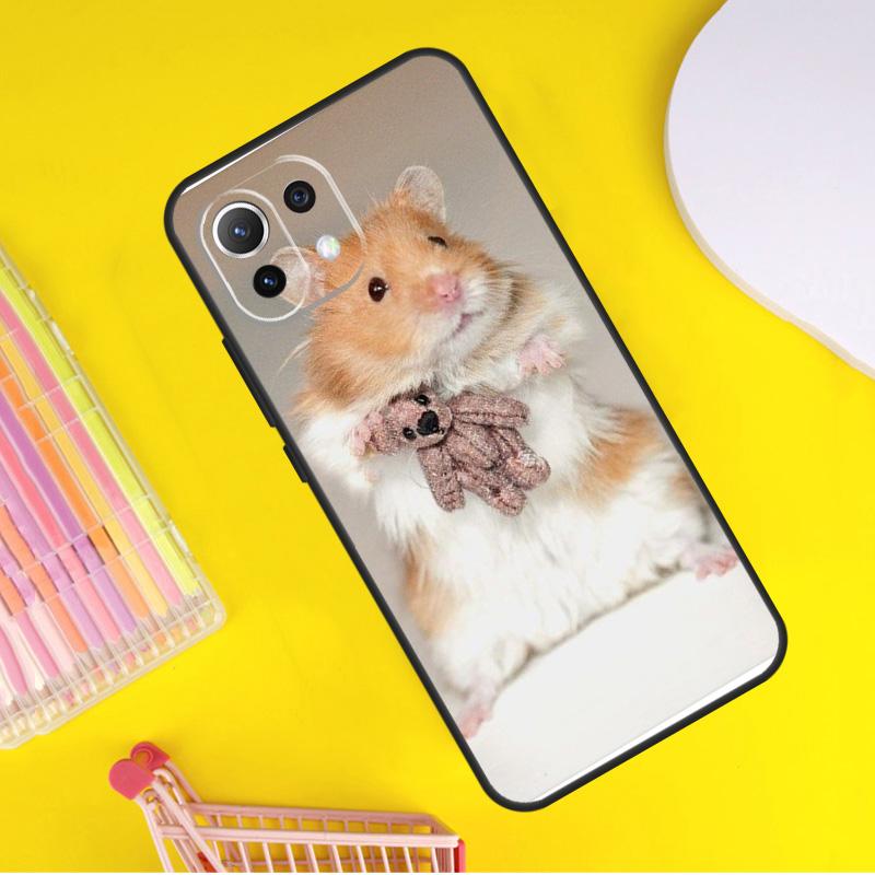 Cute Adorable Hamster Cover For Xiaomi 14T Pro 11T 12T 13T 13 14 Ultra POCO X7 Pro X3 X5 F3 F5 F6 M6 X6 Pro Case