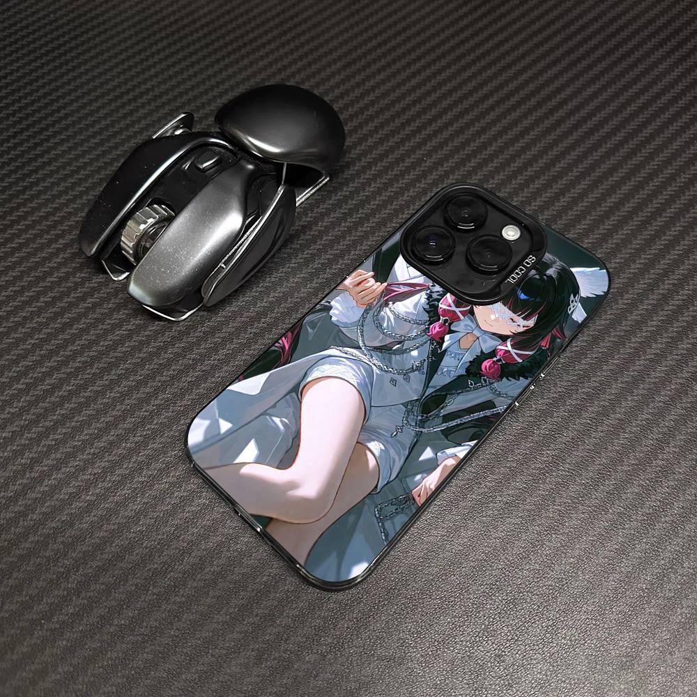 Genshin Impact Columbina Für iPhone 15 14 13 Plus 17 16 12 11 Pro Max Matt Farbige Silberne Luxus Handyhülle
