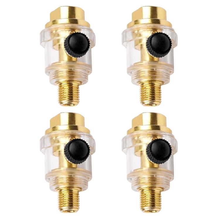 Automatic Mini In- Line Oiler 1/4" Oil Lubricator Iron for Air Compression