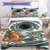 3pcs Duvet Cover Set (1*Duvet Cover + 2*Pillowcase, Without Core), Charizard VS Blastoise Print Soft All‑Season Bedding Set, Home Bedroom Decor Gift