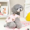 Pet Plaid Bear Quilted Vest Dog Clothing Autumn and Winter Can Pull Puppy Clothes New Small Dog Teddy Cotton Plaid Printed Vest