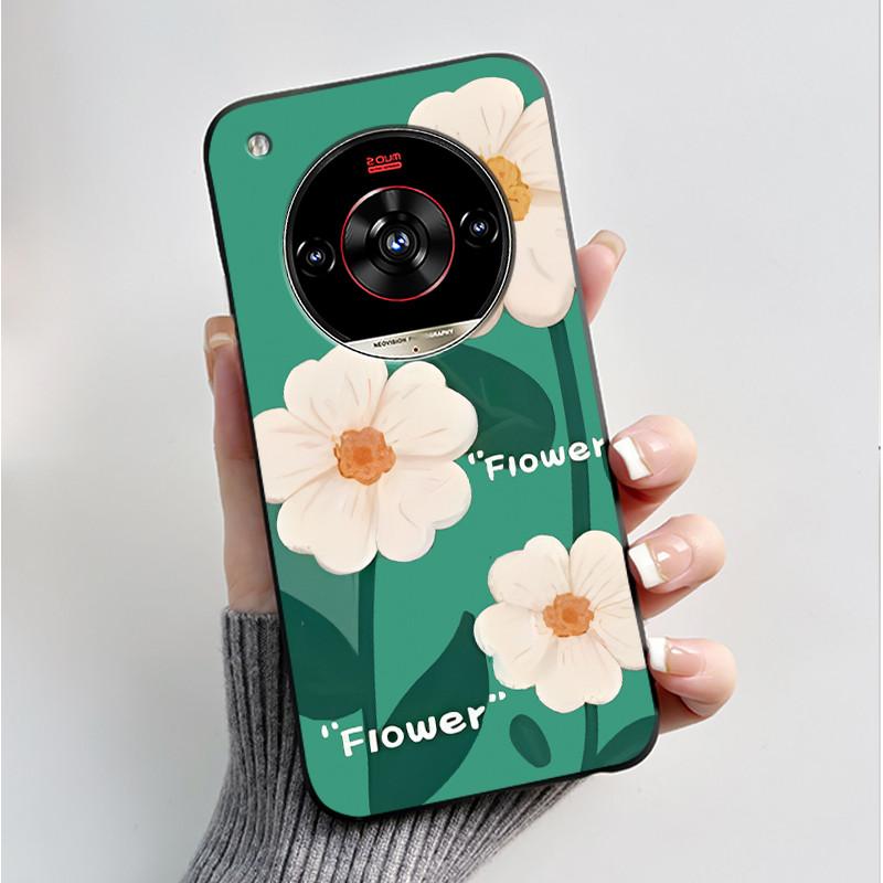 Printed Phone Case For ZTE Nubia Focus 2 Ultra 5G Funda Capa Soft Silicone Black Shell Cover Cute Flower Cartoon Casing Coque