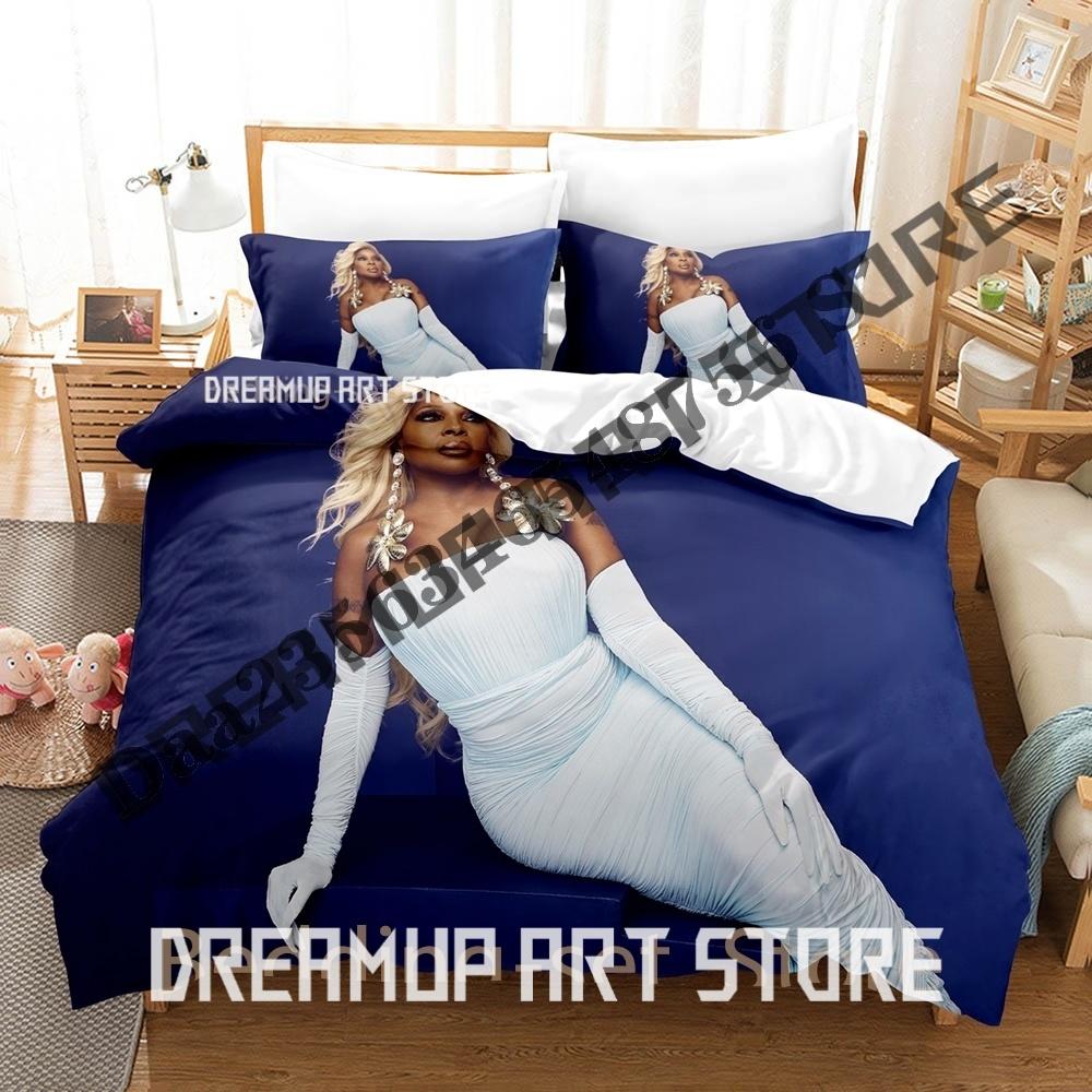 3D Print Mary J. Blige Bedding Set Single Twin Full Queen King Size Bed Set Adult Kid Bedroom Duvetcover Sets Game Anime Bed