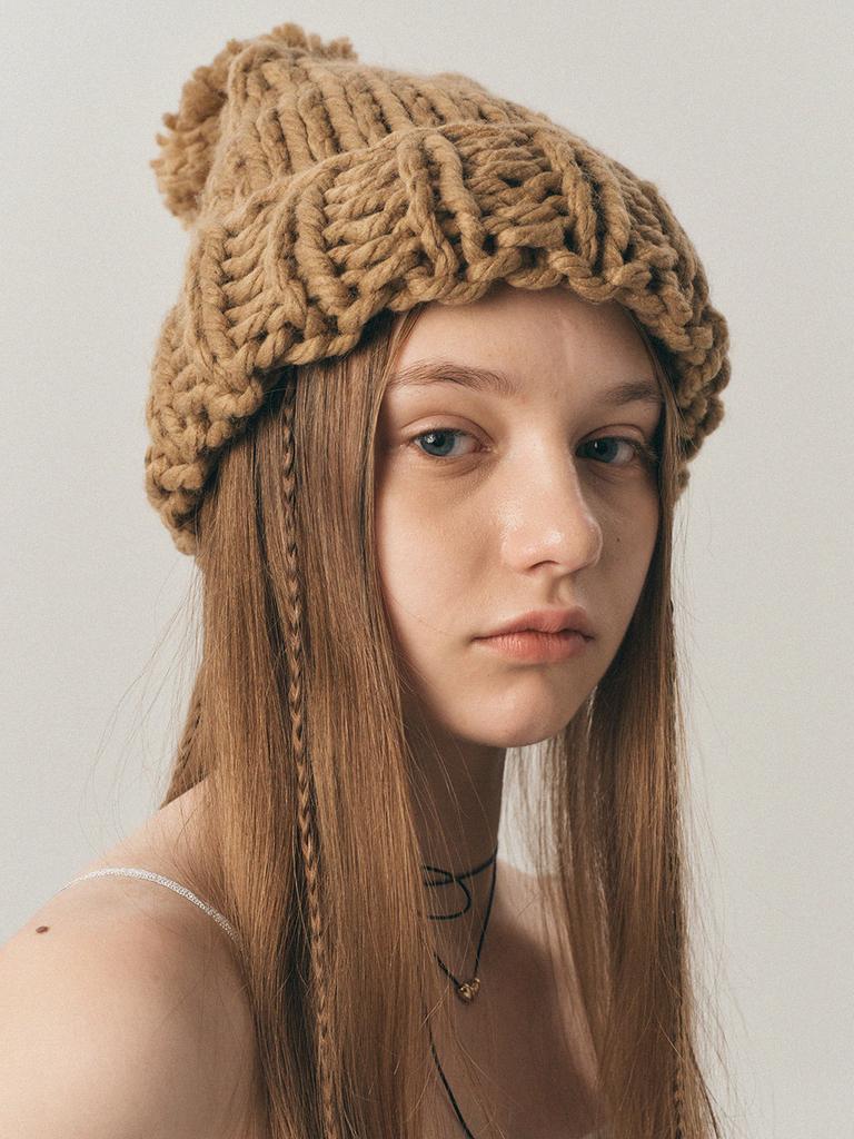 Meleuhen Loop Knit Chunky Hat_6Color