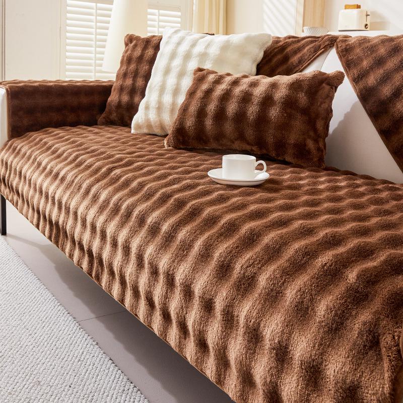 2025 Plüsch-Sofakissen & Antirutschbezug-Set für Herbst/Winter