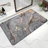Modern Luxury Style Marble Texture Pattern Bathroom Floor Mat Home Room Toilet Door Mat Absorbent Pad Washable Foot Mat