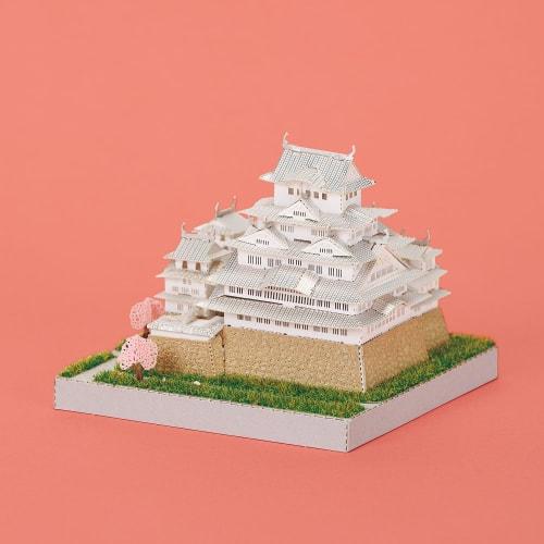 Kawada Paper Nano 360 Himeji Castle 7x12x7cm (Ages 12 and Up) Paper Craft Kit Miniature Kit Interior Design PS-10