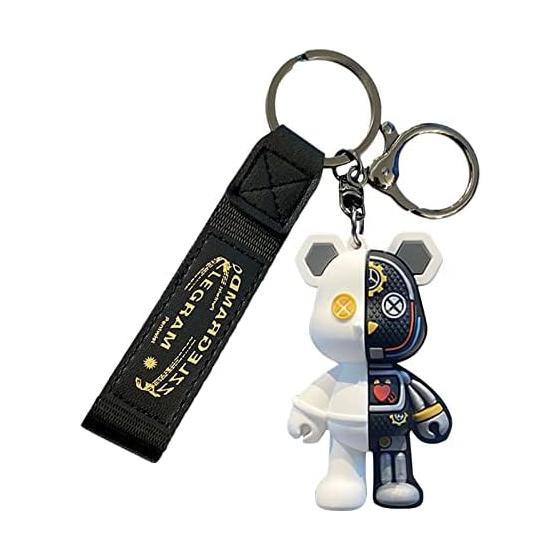 [Moerstar] Robot Bear Bag Charm Keychain Cute Keychain Robot Bear 3D Keychain Multifunctional Cute Fashion Keys Home Accessories