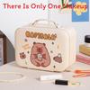 Cute Cartoon Makeup Bag With Large Capacity And Mirror For Daily Travel And Gift