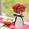 10pcs Love Heart Cake Toppers Red Pink Vase Picks Decor  Wedding Flower Bouquet