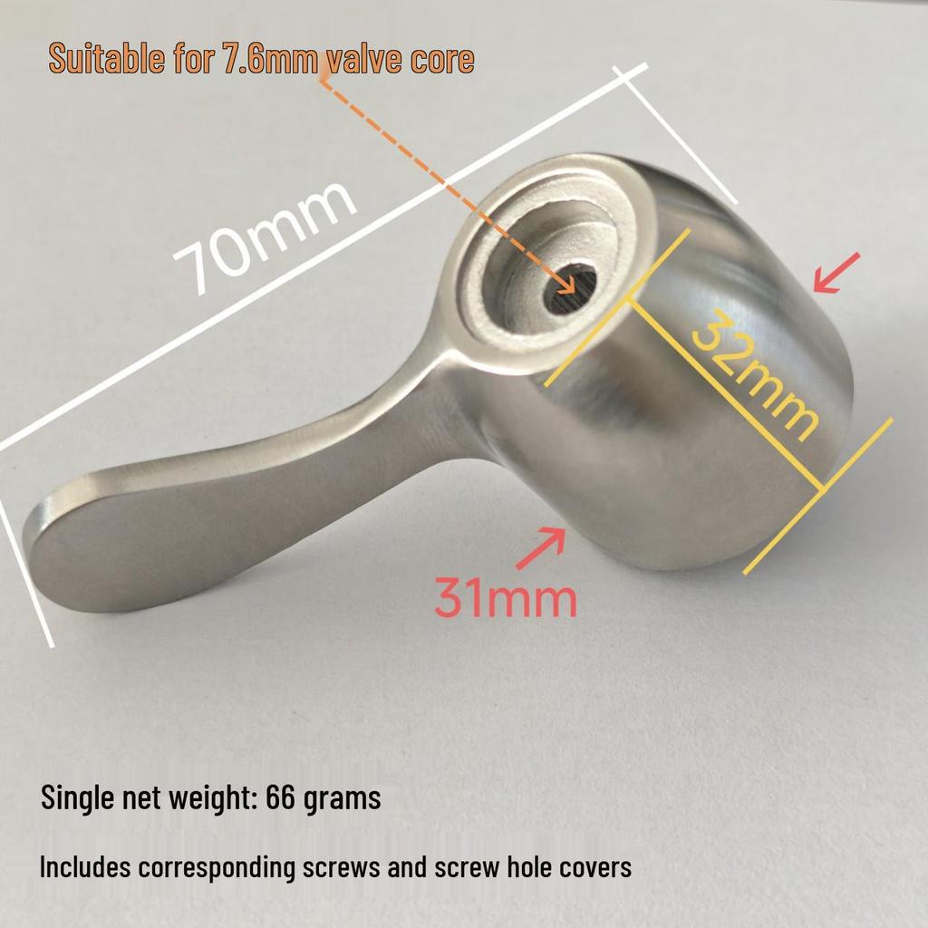 304 Stainless Steel Kitchen Faucet Handle with Thickened Single Cold Water Valve Core