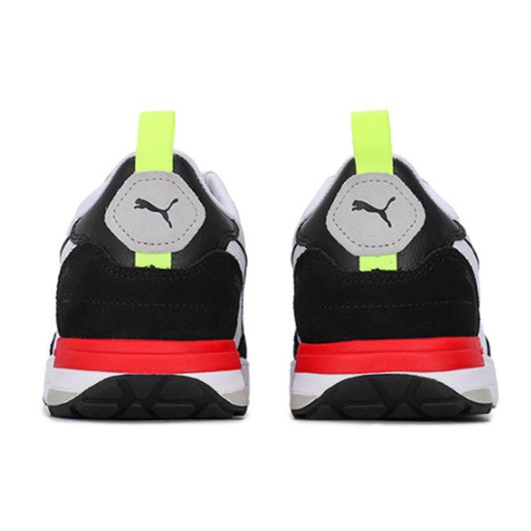 Puma R22 Casual Black White Red Unisex Lifestyle Shoes 383462-03