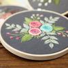 DIY Embroidery Flower Handwork Needlework for Beginner Cross Stitch Kit Ribbon Painting Embroidery Home Decoration