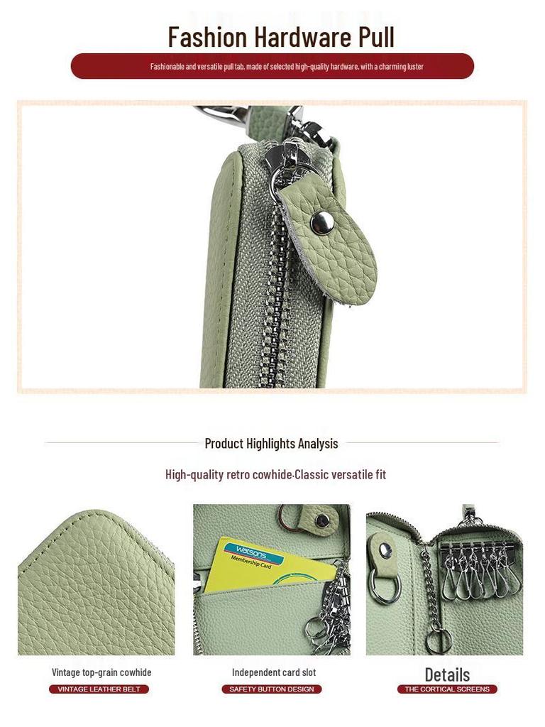 Leather Keychain Charm & Mini Coin Purse