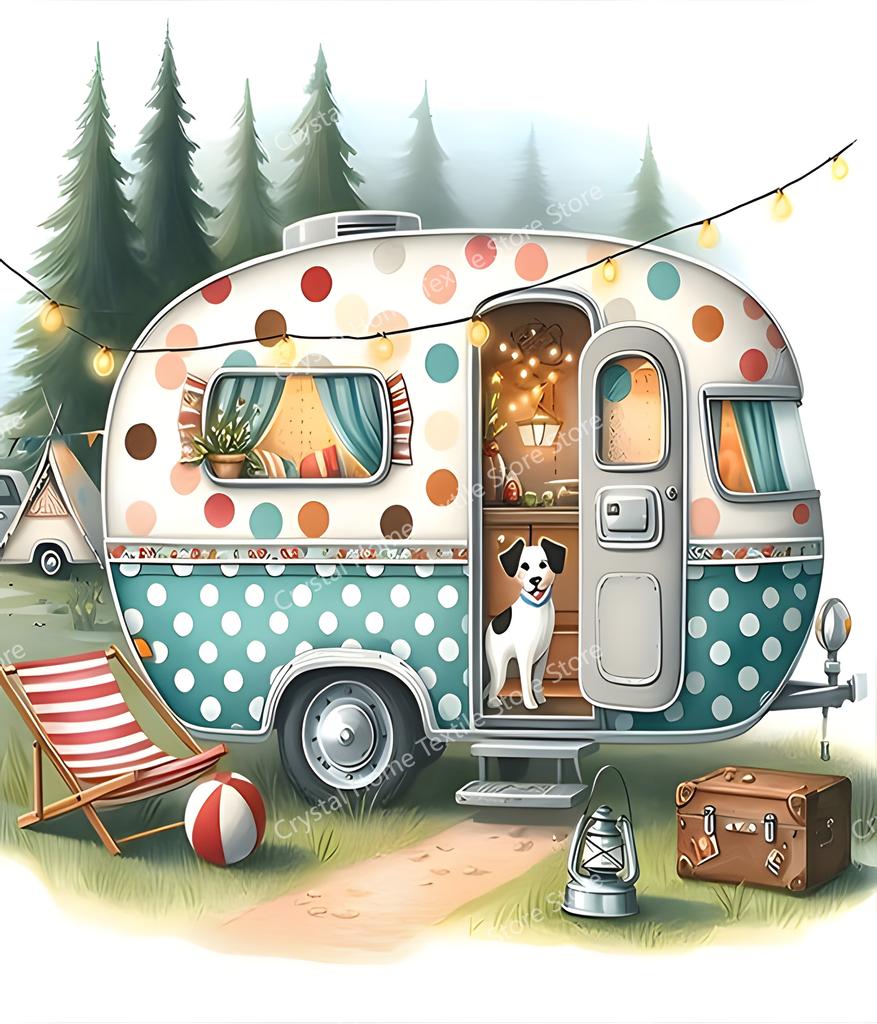 Traffic Series Camper Van Soft Flannel Blanket,Keep Warm Throw Blanket Comfortable Blanket for Picnic Bed Sofa Home Bedroom Kids