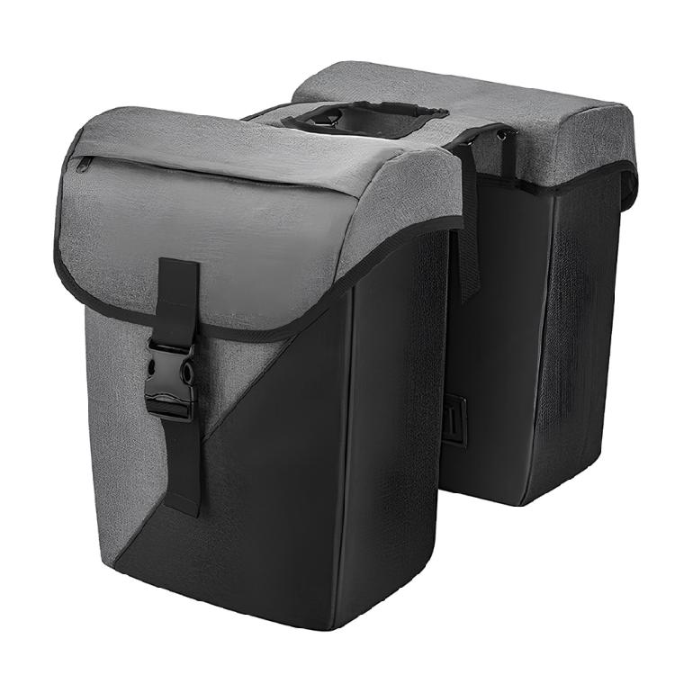 Weatherproofed Cycling Panniers Bag With Carbon Texture Multiple Pocket Organization for Outdoor Exploration