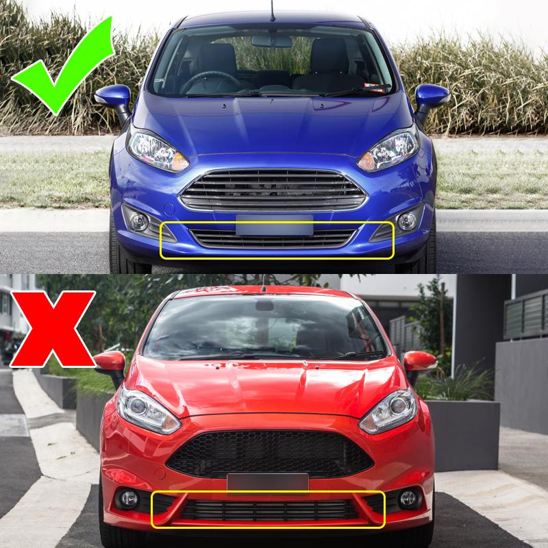 For Ford Fiesta 2013-2017 Gloss Black Honeycomb Front Bumper Lower Grille Grill