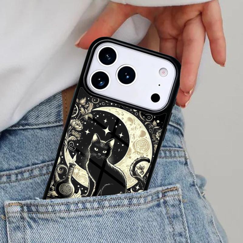 Occult Witchcraft Moon Gothic Witch Bumper Phone Case for iPhone 17ProMax 12 13 14 15 16e 17 Pro Max Plus Air Cover