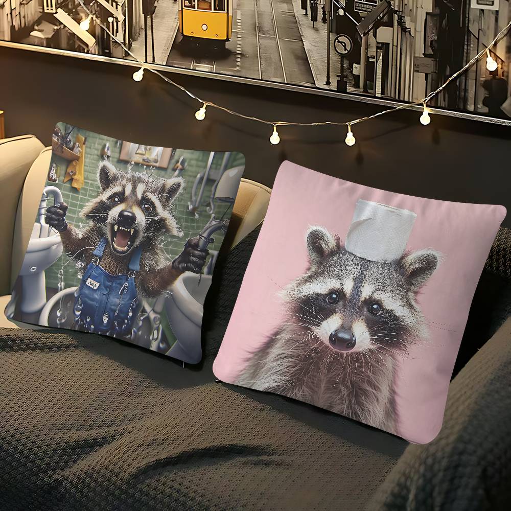 Funny Animals Bathroom Pillowcase Toon Gift Cushion Cover Bedroom Home Sofa Chair Seat Decor Pillow Case