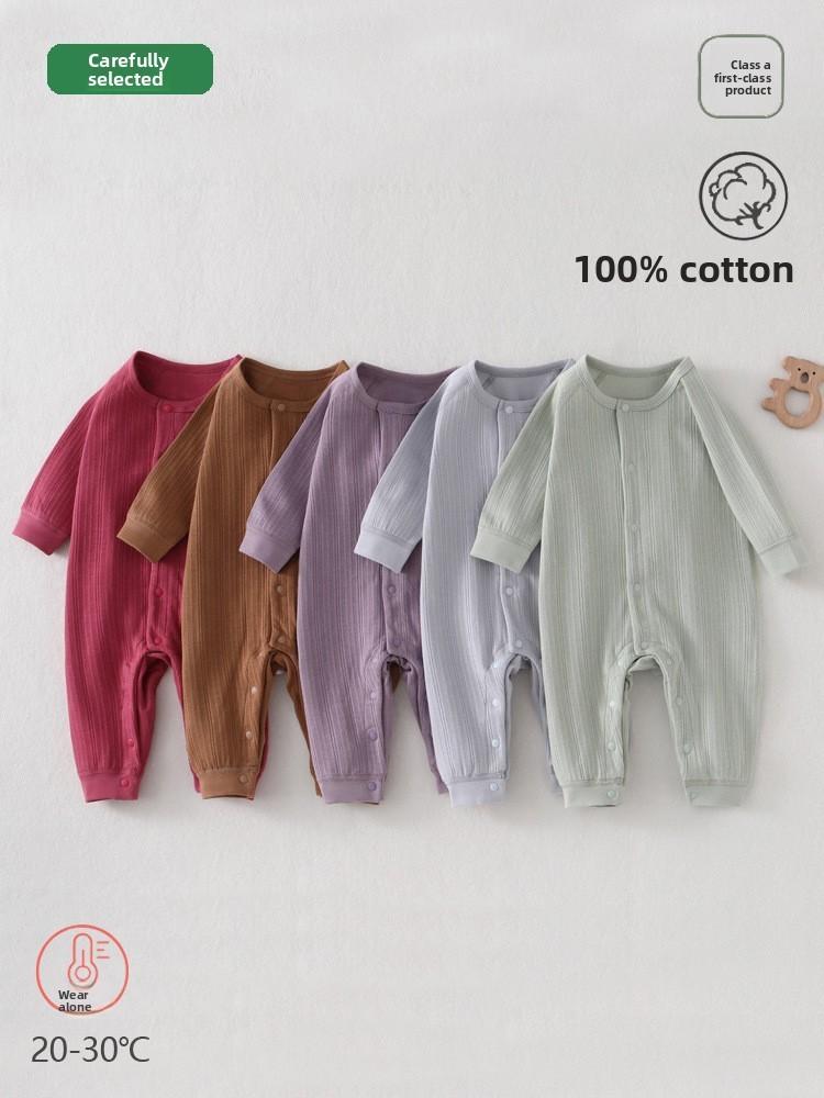 Newborn Cotton Knit Romper With Detachable Hood For Baby Boys And Girls