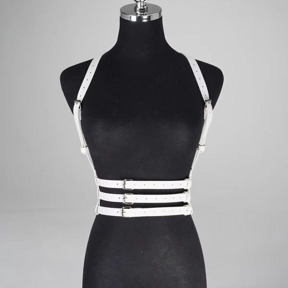 Fashion PU Leather Women's Belt Three-Layer Adjustable Leather Belt Goth Style Punk Style Needle Buckle Belt Women