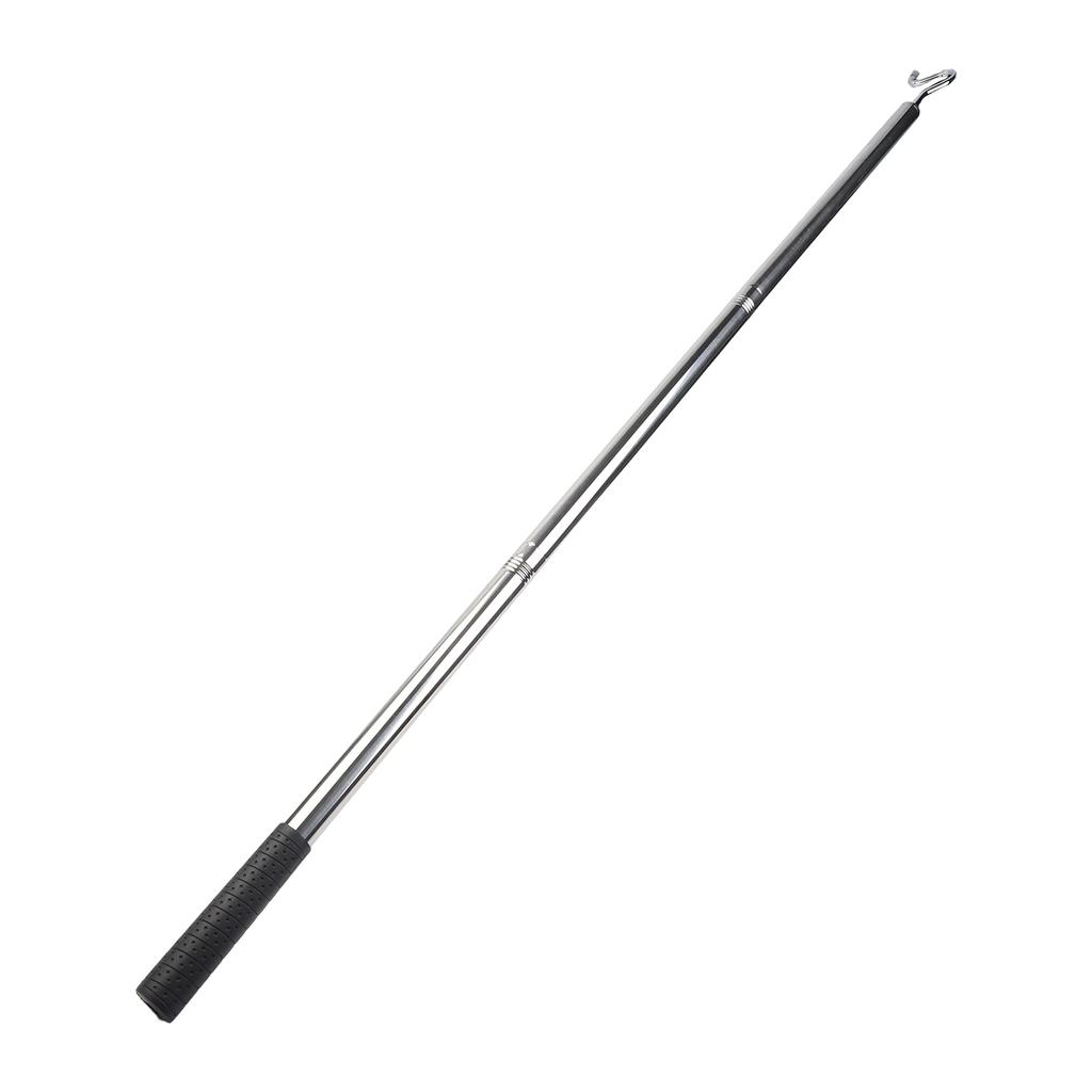 Extendable Clothes Rod 35 51 Inch Stainless Steel with S Hook for Ceiling or Wall Mount Suitable for Indoor and Outdoor Use