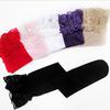Womens Sexy Sheer Lace Top Patchwork Over Knee Thigh High Stockings Solid Color