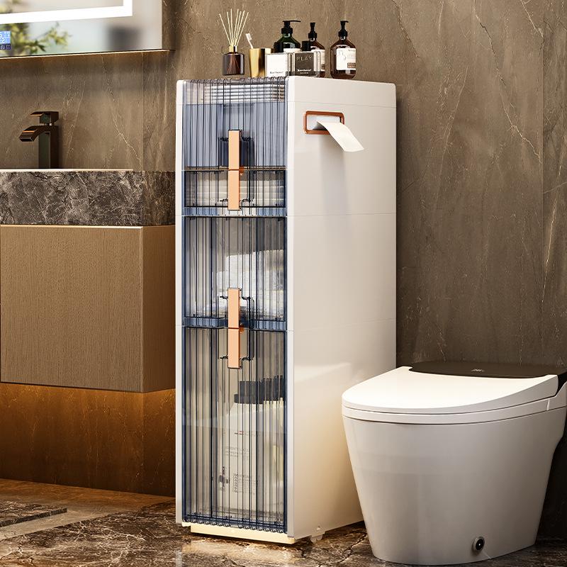Multi-layer Bathroom Floor Storage Rack - No-Installation Trolley Cabinet