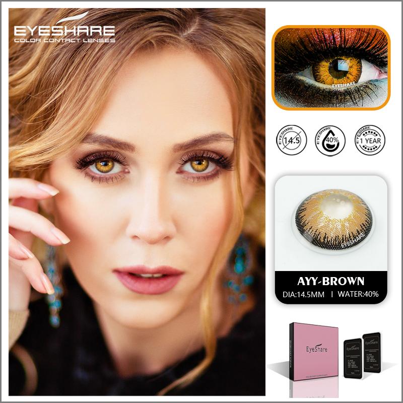 Eyeshare AYY Series Colorful Lens Eyes 2pcs Soft Contact Lenses Cosmetic Contacts Lens Eye Color