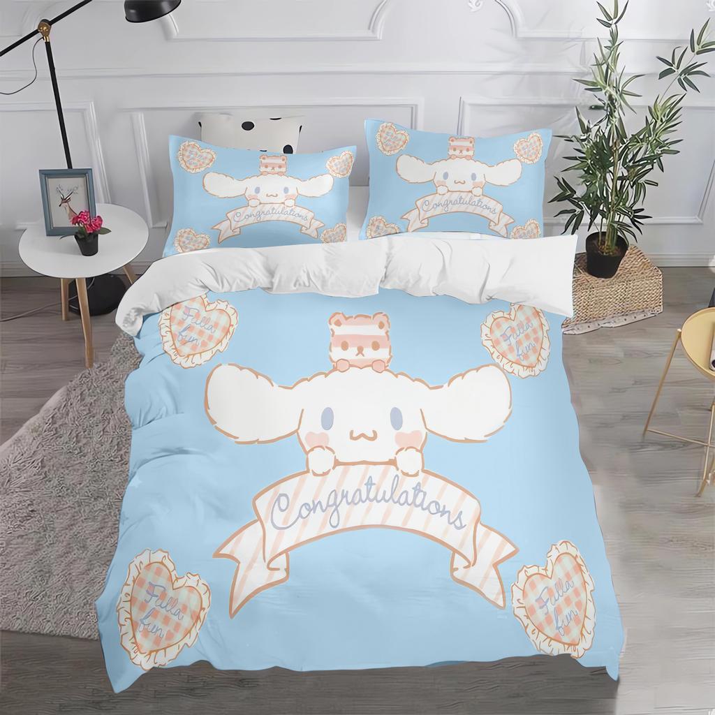 Cinnamoroll Sanrio Quilt Cover, Anime Printed Cartoon Duvet, Skin-Friendly, Breathable, Cute, Warm, Bedding, Warmth, New Design
