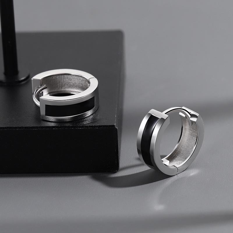 Men's Trendy Stud Earrings and Ear Hoops - European & American Hip Hop Style Ear Jewelry