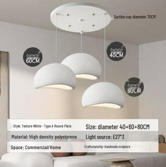 Japanese Cream Style Chandelier for Duplex Lofts, Restaurants, Bars, and Homestays