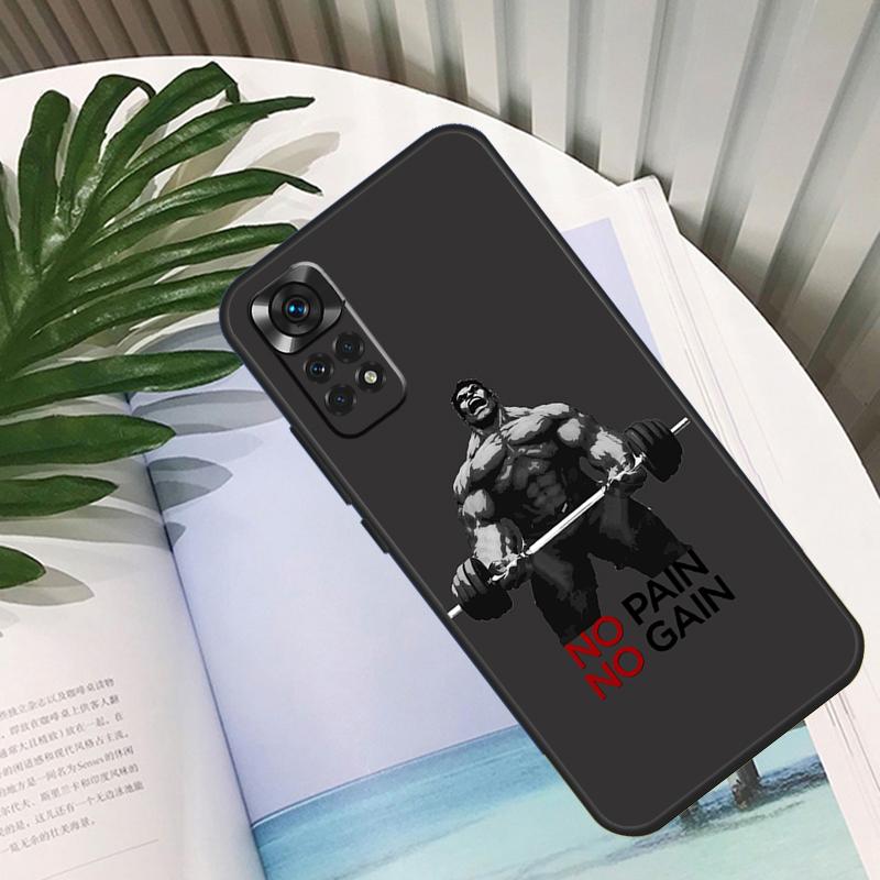 No Pain No Gain Training Funda For Xiaomi Redmi Note 13 10 11 12 14 15 Pro Plus Case For Redmi 15C 12C 13C 14C 10C 15