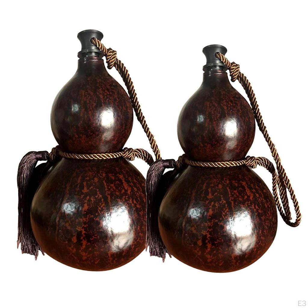 Gourd Bottle Craft for Outdoor Use with Braided Rope Flagon Wine And Water