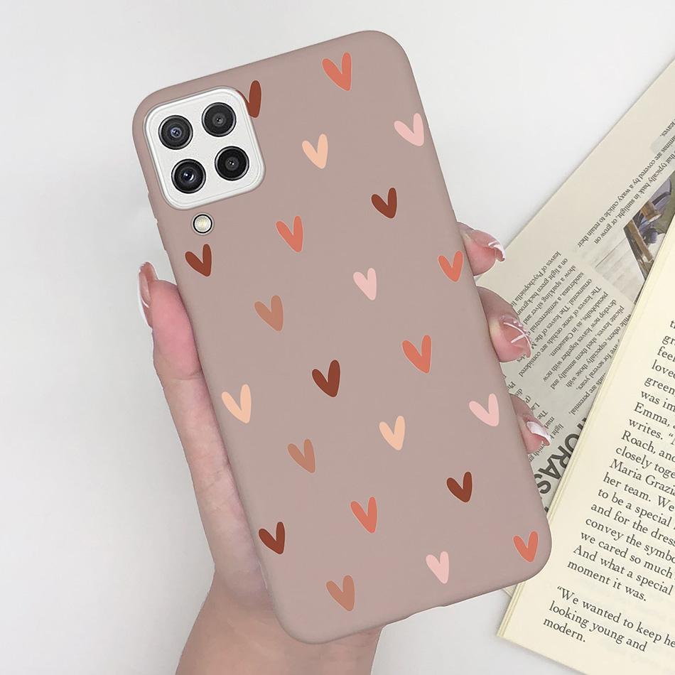 For Samsung Galaxy A22 4G 5G Case SM-A225F Love Heart Soft Silicon Phone Cover For SamsungA22 GalaxyA22 M22 A 22 4G 5G Fundas