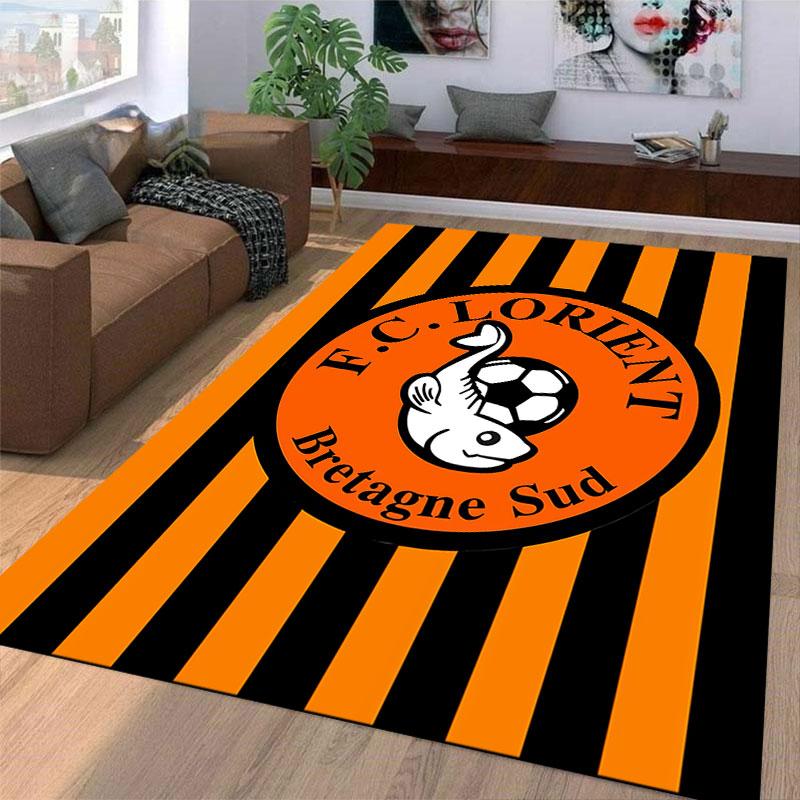 F.C. Lorient Logo Carpet Suitable As a Non-slip Mat for the Living Room or Bedroom Sofa