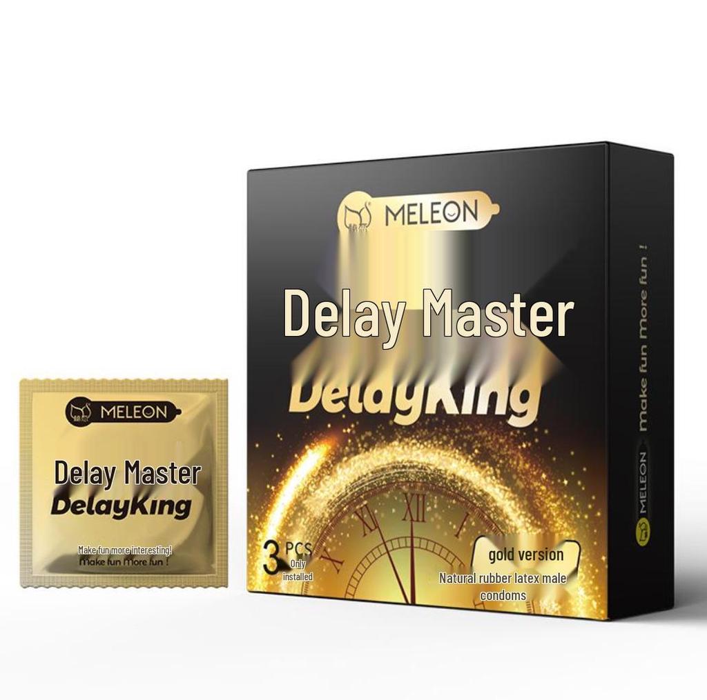 Secret Love Delay King Ribbed Condoms – Long-Lasting, Large Particle, Cat Tongue Texture